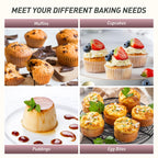 2 Packs 6 Cups Silicone Muffin Pan with Metal Reinforced Frame Jumbo Size Cupcake Pan Tray Egg Bites Silicone Circle Cookie Molds Muffin Tin Tart Pans Baking Sheet Set for Breakfast Sandwiches