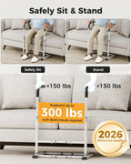 JivaJot Couch Stand Assist Aid for Elderly, Sofa Chair Lift Assist Devices for Seniors Sit to Stand, Standing Aids & Supports, Pregnancy, Disabled, Floor Gap Height ≥ 1.4" Leg Gap ＞24", White