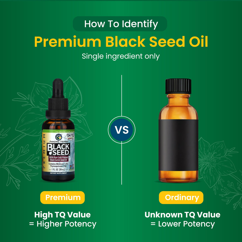 Amazing Herbs Premium Black Seed Oil - Gluten Free, Non GMO, Cold Pressed Nigella Sativa Aids in Digestive Health, Immune Support, Brain Function - 1 Fl Oz (Pack of 3)