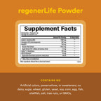 Natural Factors RegenerLife Powder - Supports Cellular Energy & Fatigue* - Mitochondria Support Drink Mix - Non-GMO - Tropical Flavor - 2.86 oz