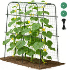 Suteck Cucumber Trellis for Raised Bed 63" x 63" U-Shaped Metal