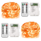Twinkle Star 200 LED Halloween Fairy Lights, 66 ft 2 Pack Orange