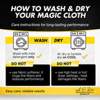 Microfiber Magic Streak Free Cleaning Cloth 6 Pack Clean Any Surface With Just Water Eco Friendly Environmentally Safe Perfect for Window, Mirror, Kitchen, Counters, Appliances, Car, Cycle, TV Screen