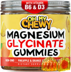 Center-Filled Magnesium Glycinate Gummies 400MG - High Absorption for Kids, Teens & Adults - Supplement for Sleep, Calm & Muscle Relaxation with B6 & D3 - Gluten Free & Vegan Friendly - 120 Count