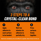 Gorilla Clear Grip Waterproof Contact Adhesive, 3 Ounce Tube, Clear, (Pack of 5)
