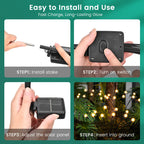 PATIOPIA Solar Garden Lights, LED Swaying Solar Lights Outdoor Waterproof, Warm White Firefly Outdoor Decorative Lights, Garden Decor, Yard, Patio, Pathway Decoration Gardening Gifts (6 Pack)