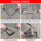Paver Removal Tool, Paver Lifter Tool with Rubber Non-Slip Handle, 2 Pcs