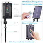 Solar String Lights Outdoor Waterproof 40Ft Color Changing with Remote