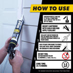 OSI Quad Max Window, Door and Siding Sealant, White, 9.5 fl oz Cartridge, 12 Pack
