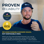 HammerHead Showers Dual Shower Head Combo, 8-Inch Rainfall & 3-Flow Handheld, Chrome, 2.5 GPM
