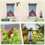 Fake Owl Decoy to Scare Birds Away, Plastic Garden Owl Scarecrow for Garden, Waterproof Owl Statue for Courtyard Orchard Doorway Roof Owl Decor 3 Pack