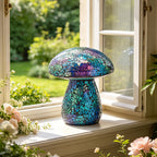 Bshine Mushroom Garden Statue Decoration, Mosaic Mushrooms Outdoor Decor