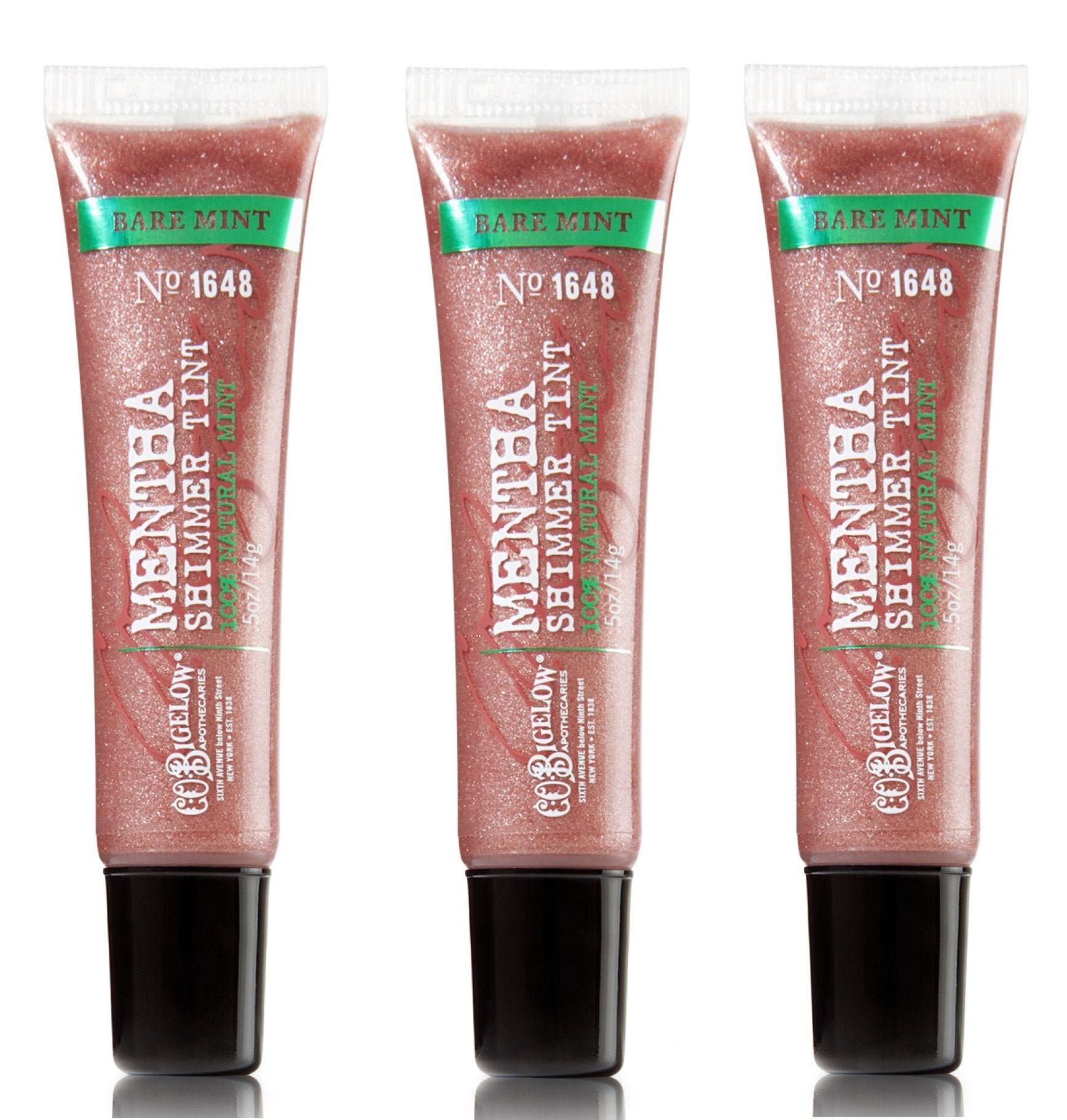 Bath & Body Works C.O. Bigelow 3 Pack Mentha Shimmer Tint Bare Mint #1648