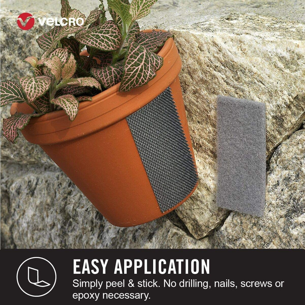 VELCRO Brand Extreme Outdoor Strips, Black, 4in x 2in, 3 Sets