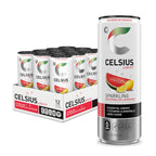 CELSIUS Sparkling Watermelon Lemonade, Sugar Free Energy Drink, 12 Fl Oz (Pack of 12)