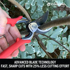 Corona BP 7200 Forged Pro Cut Bypass Hand Pruner, 1-Inch, Red