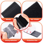 Hook and Loop Tape 1in x 20ft, Heavy Duty Adhesion Strip, Slef Adhesive Interlocking Tape, Back Adhesive Mounting Strips, Reclosable Sticky Back Interlocking Nylon Picture Hanging Strips