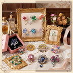 Sasylvia 16 Pcs Women Brooches Bulk Rhinestone Pins Set
