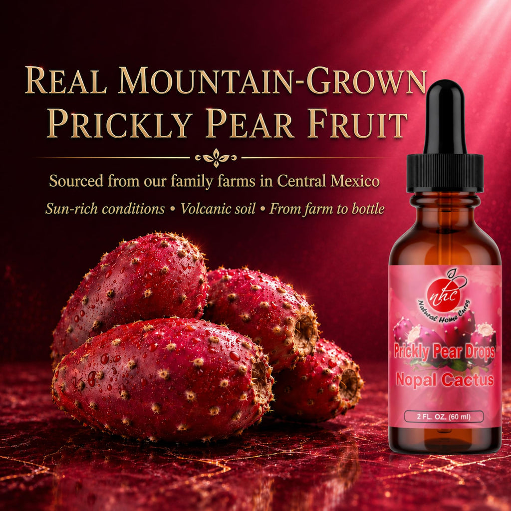 Natural Home Cures Prickly Pear Drops with Vitamin B12, Nopal Cactus Fruit Concentrate, Liquid Supplement with Betalains & Plant Nutrients, 2 Bottles, 120 Total Servings, 2 Fl Oz Each (2)