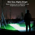 Blukar 2 Pack Rechargeable EDC Flashlight, 360L Mini Keychain Flash Light with 3 Lighting Modes, Memory Function, Waterproof, Compact and Portable Pocket Light for Everyday Carry, Emergency, Camping