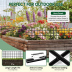42.5ft(L) x 13in(H) Garden Fence Animal Barrier, 30 Panels No Dig Fence Panels for Dog Rabbit, Rustproof Metal Dig Defence Fencing Bottom Barrier, Anti Digging Garden Edging Border for Outdoor, Yard