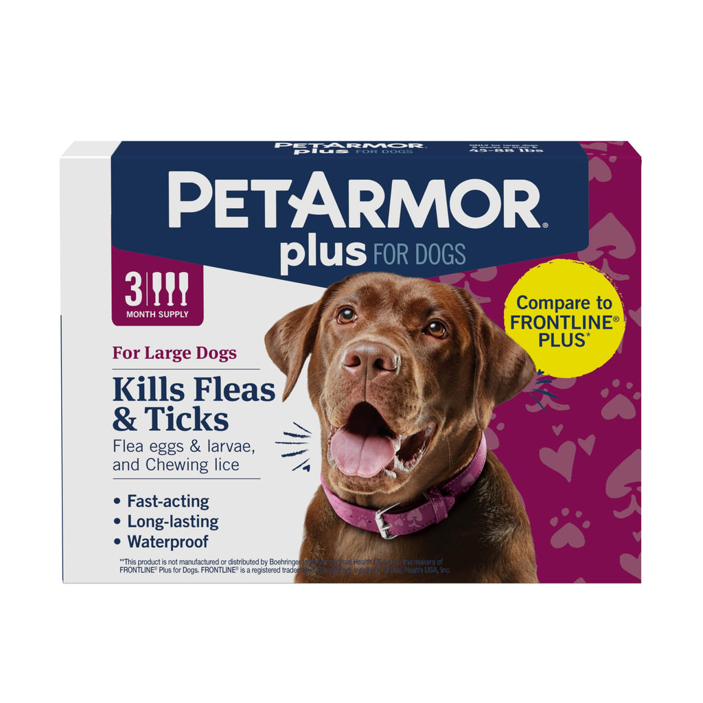 PetArmor Plus Flea & Tick Topical Dogs 45-88 lbs, 3-Month