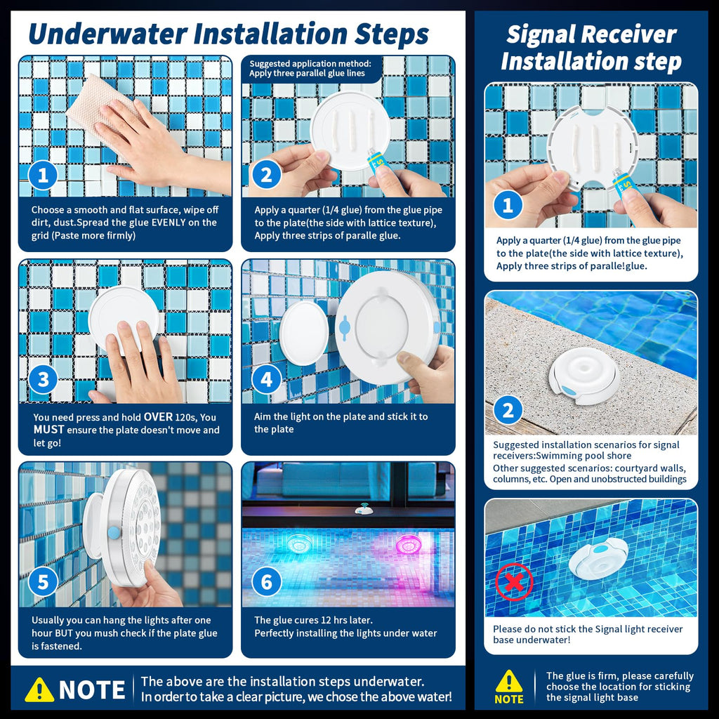 Homly Rechargeable Submersible Pool Lights with Wireless APP Control, Waterproof Underwater Smart LED Lights Controlled Multiple Lighting Modes, 4000mAh Magnets Light for Multi Scene Pool Decoration