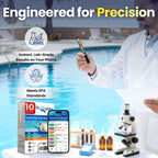 DROPLYTIX 10-in-1 Pool & Spa Water Test Kit with App, Hot Tub, Saltwater, Chlorine, Cyanuric Acid, Alkalinity, Hardness, pH, Nitrate, Sulfate, Digital Water Quality Testing Strips (DXPOOL-R10-S10)