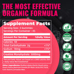 Natures Aid NSF Certified Creatine Gummy 5g - Creatine Monohydrate Gummies – Pre-Workout Energy & Muscle Growth Support for Men & Women | Peach Electrolyte Gummies (135 Count)