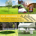 Tree Stake Kit, Heavy Duty Spiral Tree Stakes and Supports for Leaning Trees, Protect Trees from Bad Weather (2, Black)