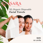 Clean Face Towels Disposable XL Facial Wipes | Add Water As a Makeup Remover | Sensitive Skin Face Towels | Organic Vegan Biodegradable - Clean Daily Towelettes | by Asara (100 Count)
