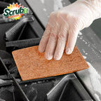 SCRUBIT 50 Pack Natural Scouring Pads - Heavy Duty Scrubbing Pads for Dishes - Non-Scratch - Reusable - Natural, Eco-Friendly, Biodegradable Sisal Brown Sponges for Dishes, Compostable