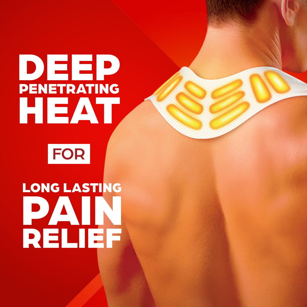 ThermaCare Heat Wraps for Neck & Shoulder Pain Relief - 16-Hour Heat Therapy Heating Pads, Adhesive Heat Patches for Muscle & Joint Pain - Flexible Fit for Comfort & Extended Wear - 11 Count