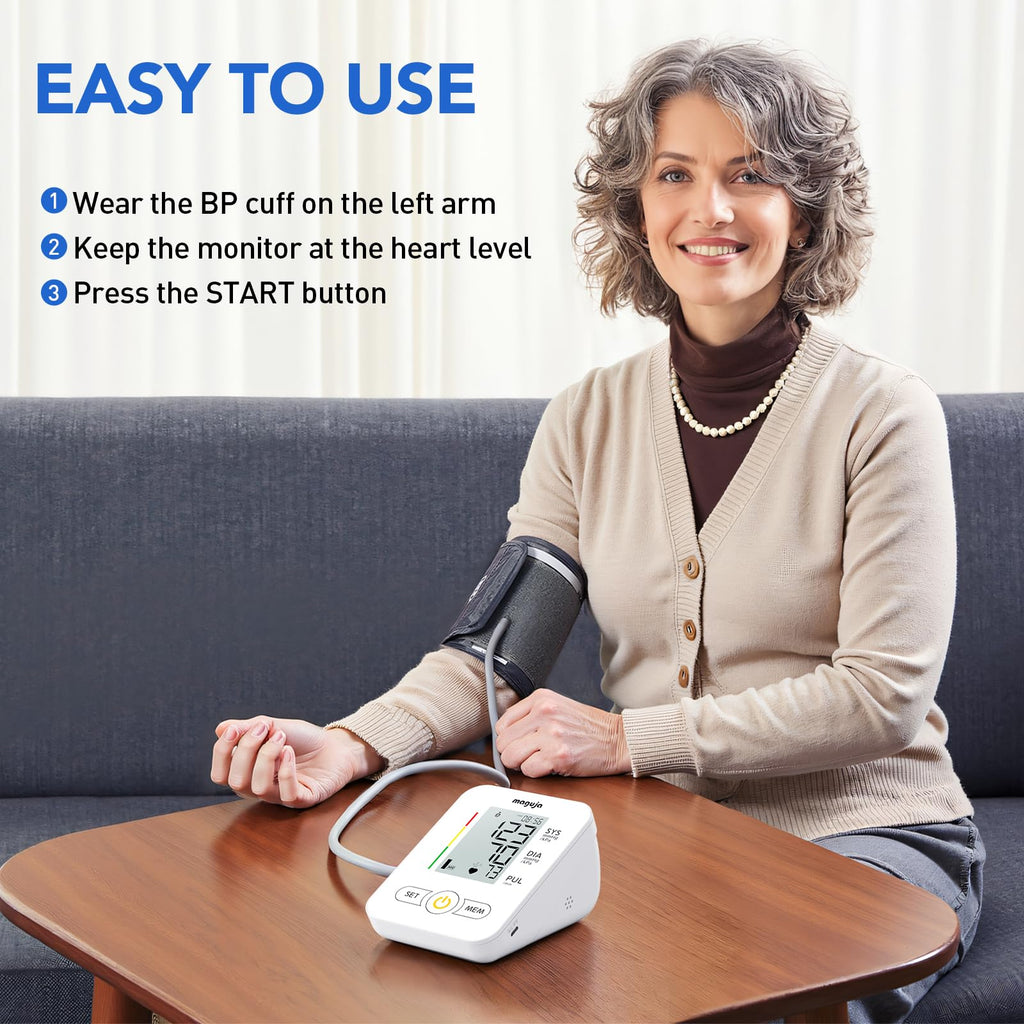 Arm Blood Pressure Monitor,maguja Blood Pressure Machine,BP Monitor Automatic Upper Arm Digital with Blood Pressure Cuff for Home Use