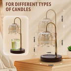 Fragrance Candle Warmer Lamp with 2 Bulbs Electric Candle Warmer with Timer & Dimmer for Home Decor