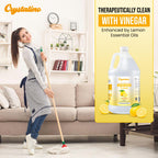 Crystalino Lemon Essential Oil Cleaning Vinegar (1 Gallon) 6% Non-Toxic Distilled White, Vinegar for Cleaning Purpose, Vinagre Blanco, Vinger (128 Fl Oz (Pack of 1), Lemon)