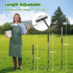 Forged Iron Weeding Rake, Gardenia 2.0 Iron Weed Rake with Long Handle