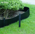 20Pcs 10In Balck Metal No Installation Landscape Edging Stakes