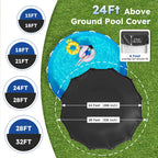 MR. COVER 24 FT Pool Covers for Above Ground Pools, Extra Thick Durable Pool Cover for Waterproof & Dustproof, All-Season Protection for Above Ground Poolsxia