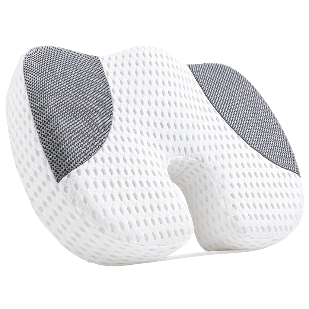 Idle Hippo Hot Tub Booster Seat, 4D Air Mesh Hot Tub Pillow with 6 Powerful Non-Slip Suction Cups, Ergonomic Booster Cushion, Quick Dry Spa Pillow Hot Tub Accessories for Adults Indoor Outdoor-White