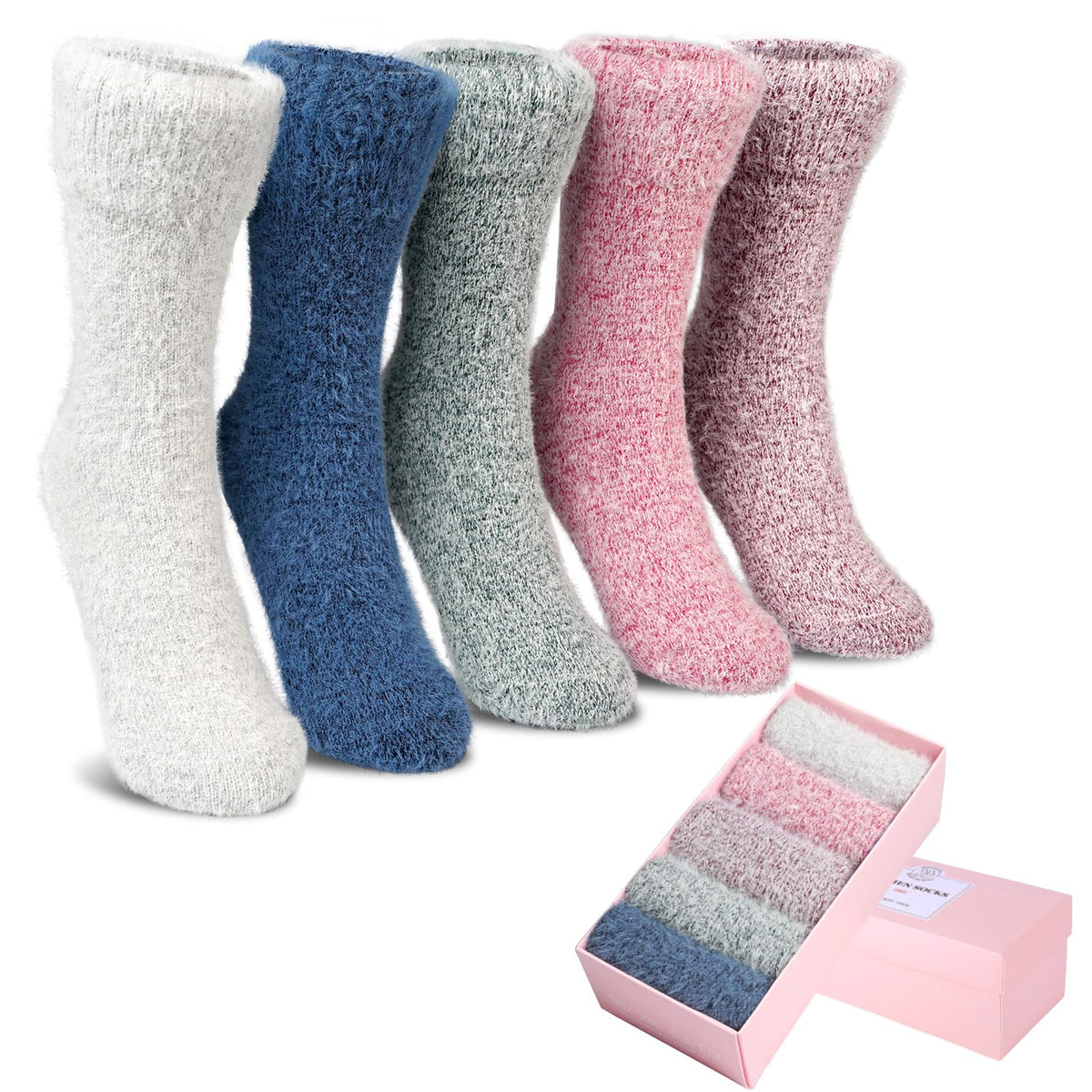 SISOSOCK Fuzzy Cozy Warm Winter Soft Fluffy Comfy Socks Gifts for Women