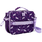 Bentgo Kids Lunch Bag - Durable, Double-Insulated Lunch Bag for Kids 3+; Holds Lunch Box, Water Bottle, & Snacks; Easy-Clean Water-Resistant Fabric & Multiple Zippered Pockets (Unicorn)