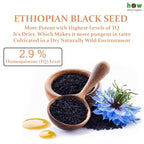 Ethiopian Black Seed Oil 16oz – Cold Pressed Nigella Sativa | High Thymoquinone 3.45% Black Cumin Seed Oil | 100% Pure Unrefined Liquid | Immune, Skin, Hair & Digestive Support | Large Glass Bottle