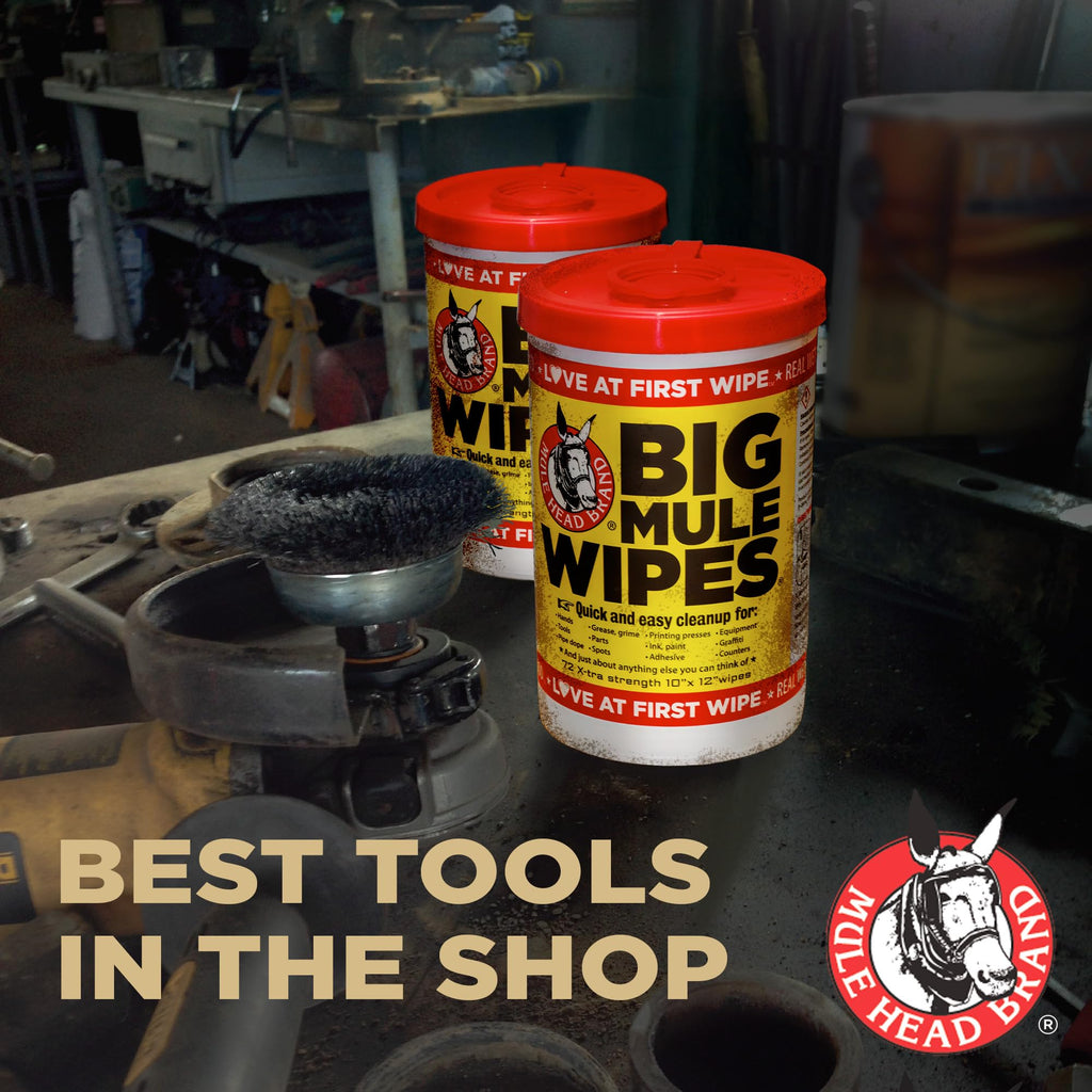 Mule Head Brand Big Mule Wipes XL Heavy-Duty Wipes - 10" x 12"