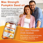 Pumpkin Seed Oil with Saw Palmetto, 3500mg Max Strength per Serving, 300 Softgels, Cold-Pressed with Essential Fatty Acids & Phytosterols, Supports Immune, Hair, Bladder & Prostate Health