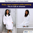 Drive Medical Bathroom Safety Shower Tub Bench Chair, Aluminum, Color: White