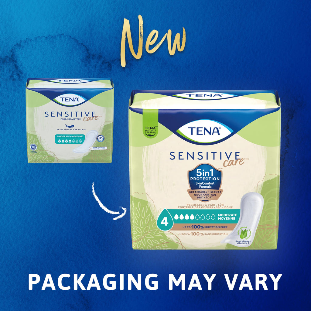 Tena Incontinence Pads, Bladder Control & Postpartum for Women, Moderate Absorbency, Long, Intimates - 216 Count