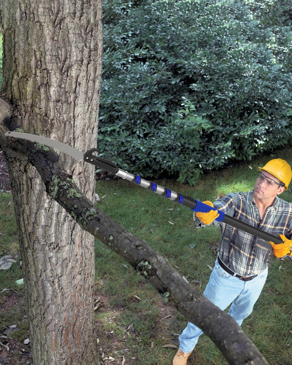 SKGPOLE 26FT Reach Pole Saws for Tree Trimming, Manual Pruning Pole Saw with 5-20FT Telescoping Extension Pole, Tree Pruner Tree Trimmer with 19" 3X Detachable Saw for Yard Garden Trees Palms Shrubs