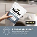 Harris Borax Powder Hard Water Laundry Booster and Powerful Multi-Purpose Cleaner, 1.5lb (Unscented)
