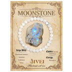 Bivei Moonstone Crystal Stretch 6mm Bracelets for Women